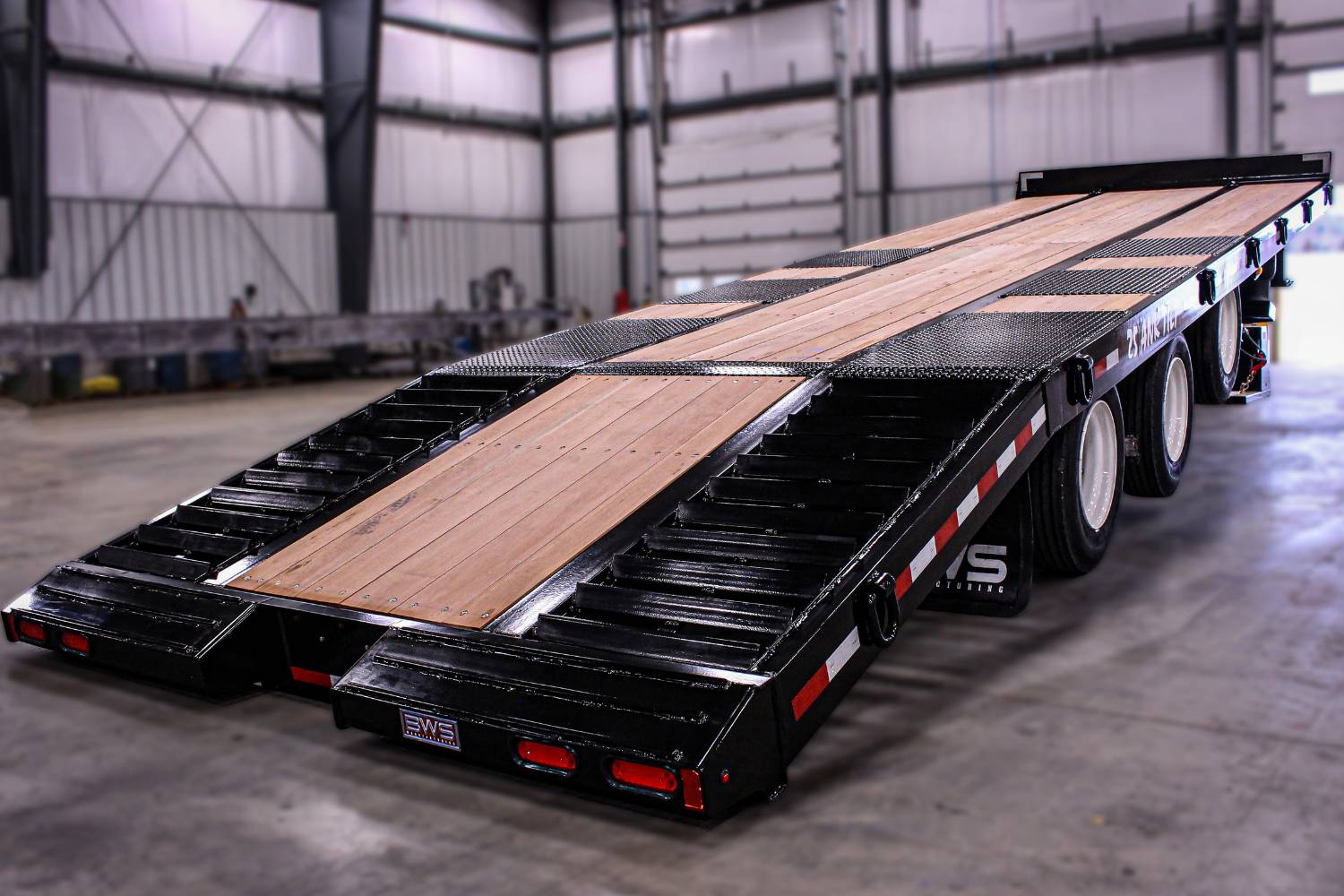 heavy duty BWS tag-along equipment trailer for construction and job site transport